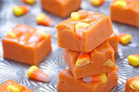 Delicious,Butterfinger,Fudge,With,Candy,Corn,And,Peanut,Butter