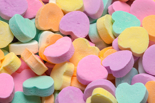Pile,Of,Pastle,Valentines,Hearts,Candy,Background.
