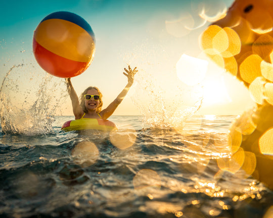 Happy,Child,Having,Fun,On,Summer,Vacation.,Kid,Playing,With