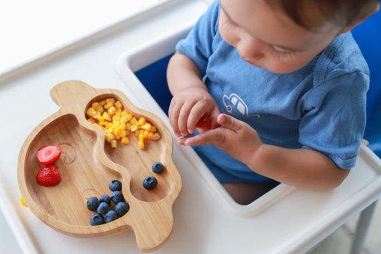 Top,View,Baby,Self-feeding,With,Hand,Blw,Or,Baby,Led