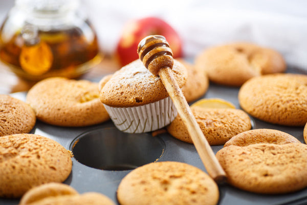 Many,Sweet,Honey,Muffins,In,Baking,Dish