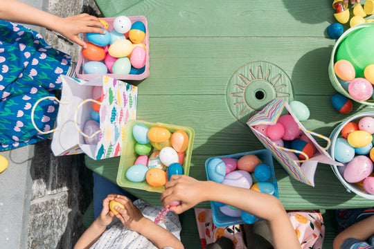 Kids,Sharing,Candy,After,Easter,Egg,Hunt