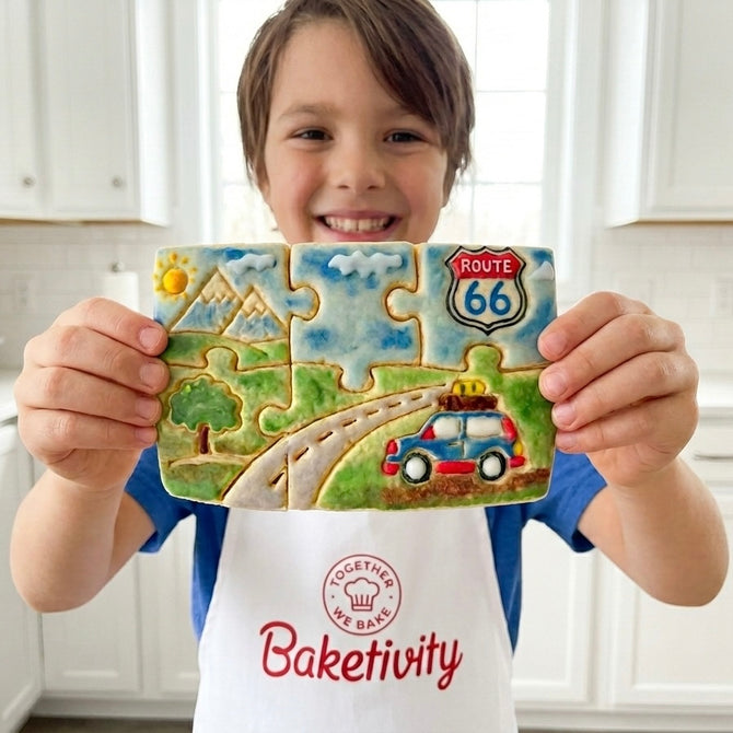 Road Trip Puzzle Cookie