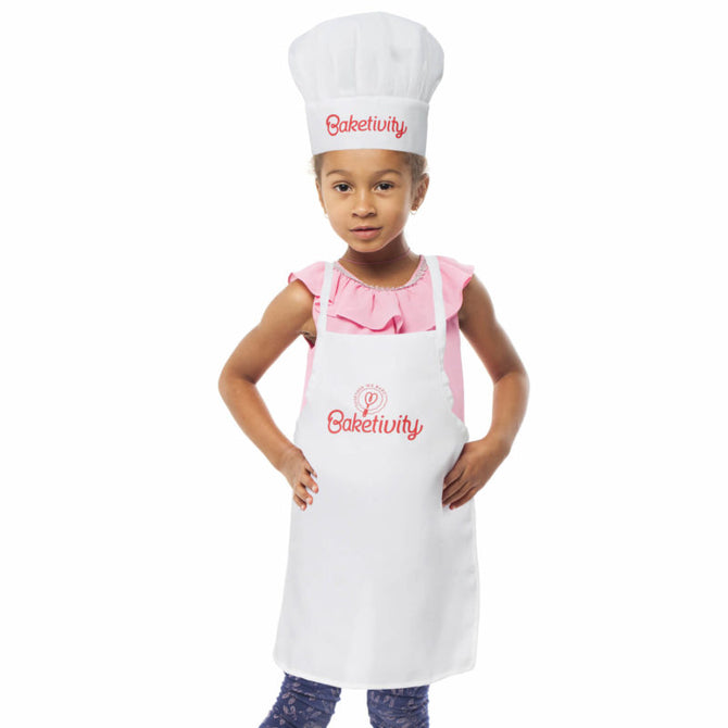 Kids Baketivity Apron With Chef Hat (Gift)