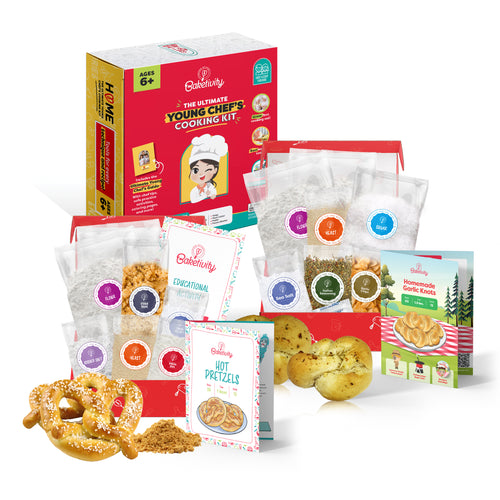 Kitchen DIY Savory Bundle – Pretzels, Garlic Knots & Chef’s Tool Set