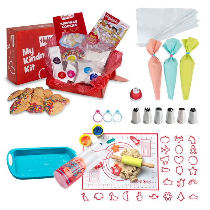 Kindness Sensory Baking Bundle – Heart Cookies & 27-Piece Decorating Set
