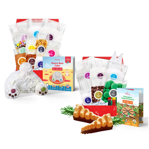 Baketivity Easter Springtime Baking Bundle – Bunny Bum Cake & Carrot Brownies
