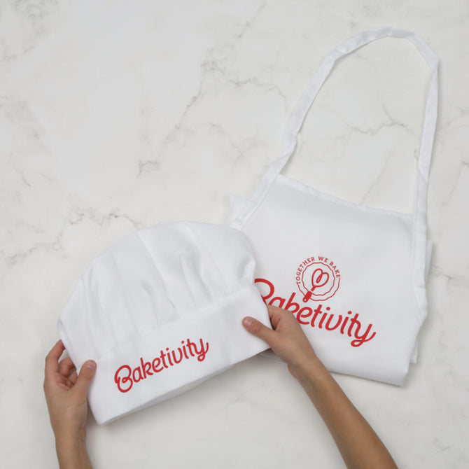 Kids Baketivity Apron With Chef Hat (Gift)