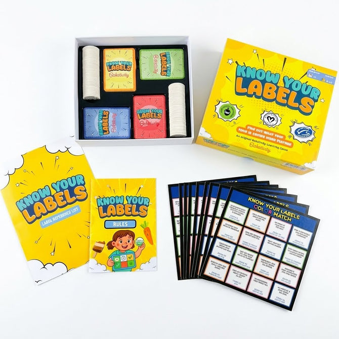 Know Your Labels Game (Learn Food Labels) – Baketivity