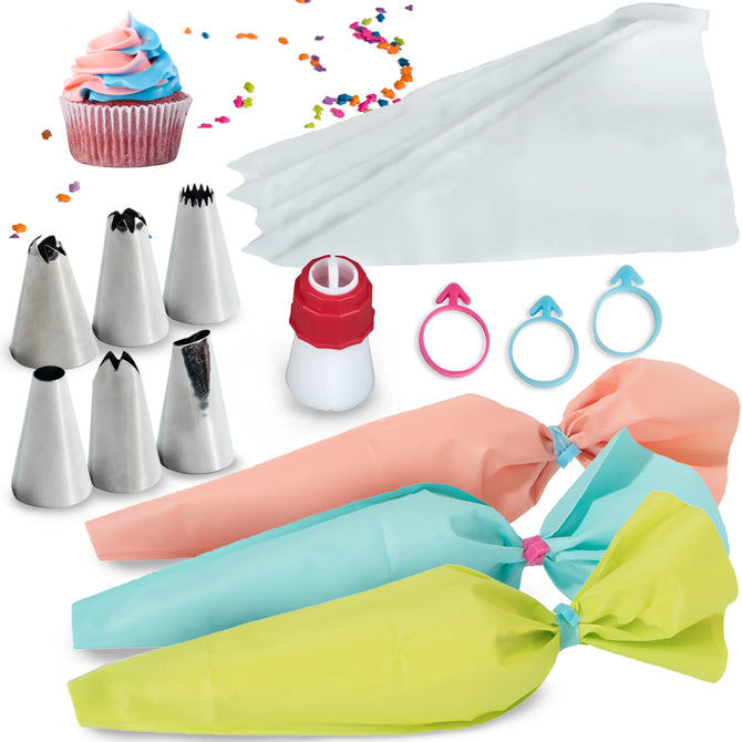 Piping Bag Decorating Set (1, 2, or 3-Color) - Duo-Color Coupler