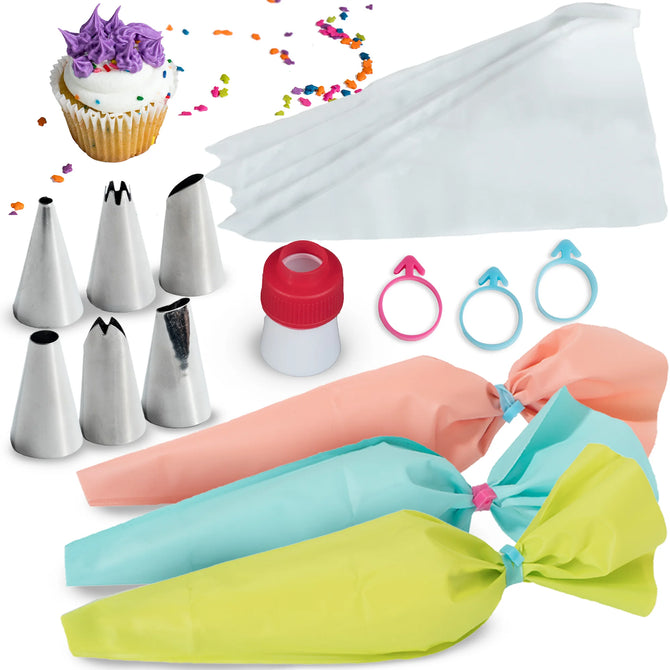 Piping Bag Decorating Set (1, 2, or 3-Color) - Single-Color Coupler
