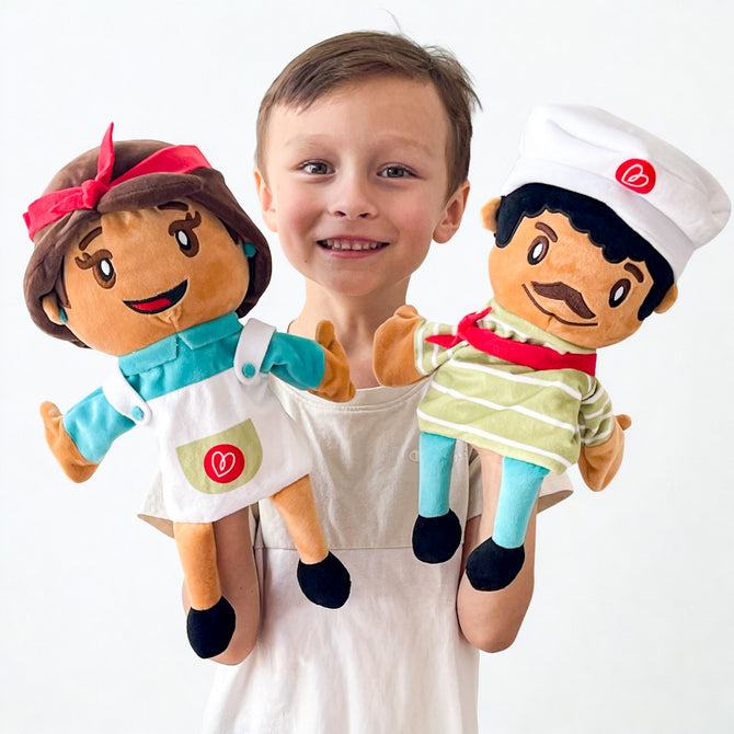 Sizzle and Drizzle Plush Dolls & Carry Case