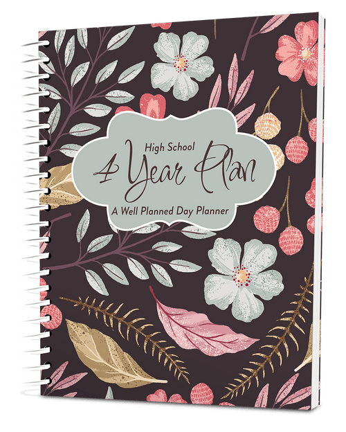 Well Planned Day: High School 4 Year Plan (2025-2029) - Apple Blossom