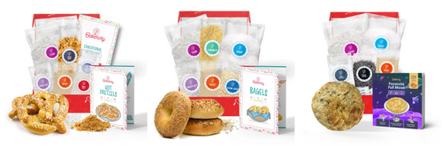 Kids Baking Bundle – Bagels, Pretzels & Focaccia Full Moon Fun & Educational DIY Baking Kits with Pre-Measured Ingredients & Activities