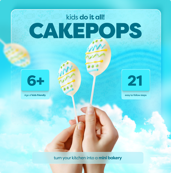 Cake Pops Baking Kit -  Egg Shape (Vanilla Flavor)